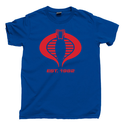 Cobra Est 1982 T Shirt Cobra G.I. Joe Action Figures Royal Blue Tee