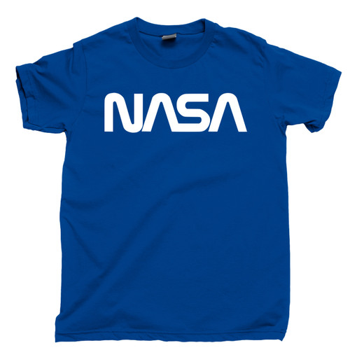 NASA T Shirt Space Exploration Spacecraft Astronaut Royal Blue Tee
