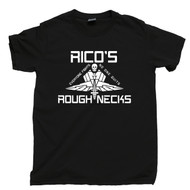 Starship Troopers Ricos Roughnecks Black T Shirt Mobile Infantry Movie Tee