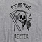 Grim Reaper T Shirt Fear The Reefer Marijuana Cannabis Spliff Doobie Joint Sport Gray Tee