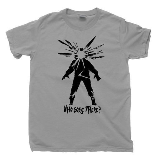 The Thing Gray T Shirt Who Goes There 1982 Kurt Russell John Carpenter Science Fiction Horror Movie Tee