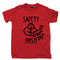 Safety First Red T Shirt Stupid Funny Humorous Emergency Carpentry Tee