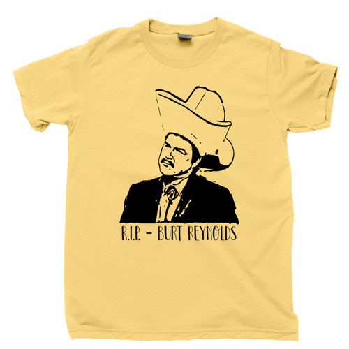 RIP Burt Reynolds T Shirt Turd Ferguson Alex Trebek Will Ferrell Sean Connery SNL Celebrity Jeopardy Yellow Tee