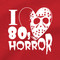 I Love 80s Horror Red T Shirt Jason Voorhees Friday The 13th Slasher Movies Tee