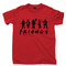 Horror Friends T Shirt Jason Voorhees Freddy Krueger Michael Myers Leatherface Pennywise Movies Red Tee