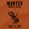 Jackalope Texas Orange T Shirt Wanted Jack A Lope Jackrabbit With Antelope Horns Cryptids Cryptozoology Tee