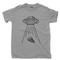 Alien T Shirt Pizza Slice Abduction By UFO Extraterrestrials Love Pizza Pizza Lover Gray Tee