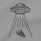 Alien Gray T Shirt Pizza Slice Abduction By UFO Extraterrestrials Love Pizza Pizza Lover Tee