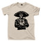 Skeleton Mariachi Gunslinger T Shirt Day Of The Dead Tattoo Calavera Sugar Skull Tan Tee