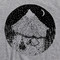 Camping Bonfire Under The Moon & Stars Gray T Shirt Forest Woods Snow Capped Mountains Nature Tee