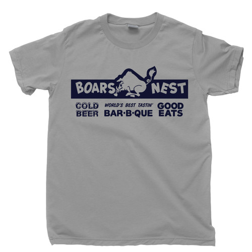 Boars Nest T Shirt Bo Luke Daisy Duke 1969 Dodge Charger The Dukes Of Hazzard Gray Tee
