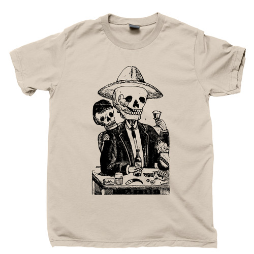 Jose Guadalupe Posada Tan T Shirt Manuel Manilla Alcoholica Tapatia Famous Mexican Revolution Artist Day Of The Dead Tee
