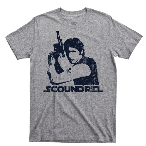 Han Solo Is A Scoundrel T Shirt Star Wars Sport Gray Tee