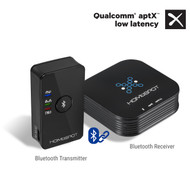 HomeSpot Pre-Paired aptX LOW LATENCY Bluetooth Transmitter and Receiver for TV and Headphones / Speakers, Watching TV without DELAY