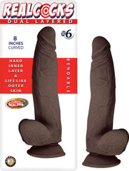 RealShaft Dildo Dual Layered #6 Dark by NassToys