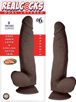 RealShaft Dildo Dual Layered #6 Dark by NassToys