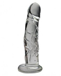 The Medium 8 inches Realistic Glass Dildo Sex Toy For Sale