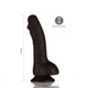 Phoenix 8 inches Realistic Silicone Dong Brown by Maia Toys - view 3
