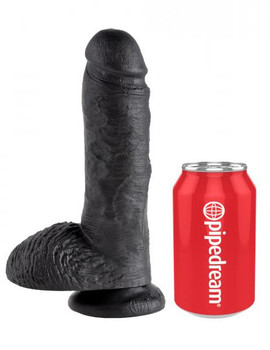 King Cock 8 inches Cock - Black Adult Sex Toy
