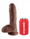 King Cock 8 Inches Cock Balls Brown by Pipedream - Product SKU PD550729