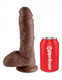 King Penis 8 Inches Penis Balls Brown by Pipedream Products - view 2