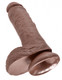 King Penis 8 Inches Penis Balls Brown by Pipedream Products - view 3