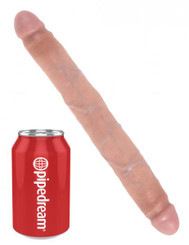 King Penis 12 inches Slim Double Dildo - Beige by Pipedream Products
