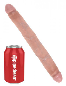 King Penis 12 inches Slim Double Dildo - Beige by Pipedream Products