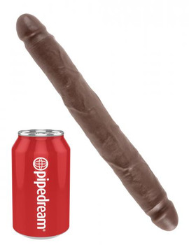 King Penis 12 inches Slim Double Dildo - Brown by Pipedream Products