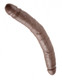 King Penis 12 inches Slim Double Dildo - Brown by Pipedream Products - view 3