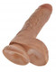King Penis 8 inches Penis with Balls Tan Dildo by Pipedream Products - view 2