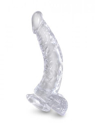 King Penis Clear 7.5 Inches Penis With Balls by Pipedream Products