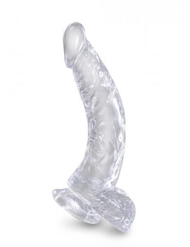 King Penis Clear 7.5 Inches Penis With Balls by Pipedream Products