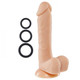 Pro Sensual Premium Silicone Dong Beige 8 inches with 3 C-Rings by Cloud 9 Novelties