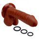 Pro Sensual Premium Silicone Dong Brown 8 inches with 3 C-Rings by Cloud 9 Novelties - view 3