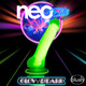 Neo Elite Glow In The Dark 7.5 In Silicone Dual Density Penis W/ Balls Neon Green by Blush Novelties - view 2
