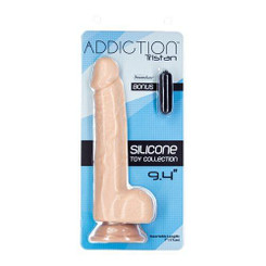 Addiction 100% Tristen 9in Silicone Collection Beige Best Sex Toys