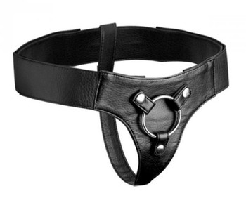 Strap U Domina Adjustable Wide Band Strap On Harness Black by XR Brands