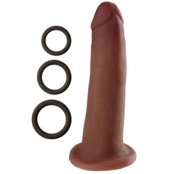 Cloud 9 Dual Density Real Touch 7 inches Dong without Balls Brown by Cloud 9 Novelties
