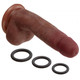 Cloud 9 Novelties Cloud 9 Dual Density Real Touch 7 inches Dong with Balls Brown - Product SKU WTC705