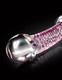 Pipedream Icicles No 53 Glass Massagers Pink Wand - Product SKU PD295300