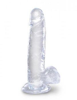 King Cock Clear 7 inches Cock with Balls Adult Sex Toys