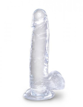 King Penis Clear 7 inches Penis with Balls by Pipedream Products