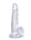 King Penis Clear 7 inches Penis with Balls by Pipedream Products