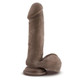 Au Naturel 8 inches Sensa Feel Dildo Brown by Blush Novelties