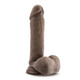 Au Naturel 8 inches Sensa Feel Dildo Brown by Blush Novelties - view 4