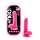 Neo Elite 6in Silicone Dual Density Penis W/ Balls Neon Pink by Blush Novelties