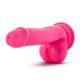 Neo Elite 6in Silicone Dual Density Penis W/ Balls Neon Pink by Blush Novelties - view 3