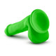 Blush Novelties Neo Elite 6 inches Silicone Dual Density Cock, Balls Green - Product SKU BN82422
