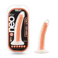 Neo Elite Glow In The Dark 7.5in Dual Density Cock Neon Neon Orange Best Adult Toys